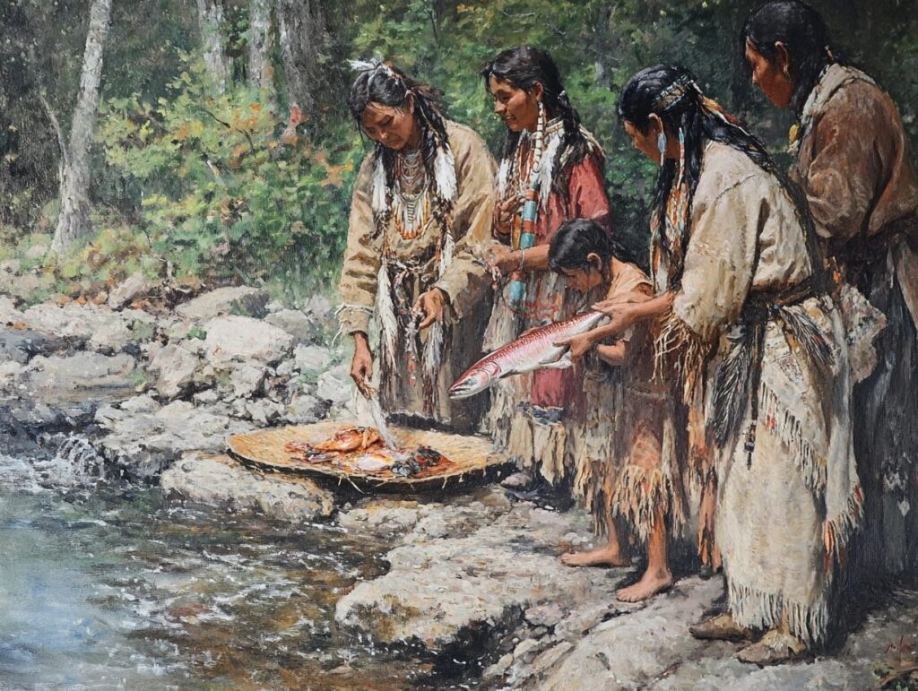 Native American First Salmon Ceremony.