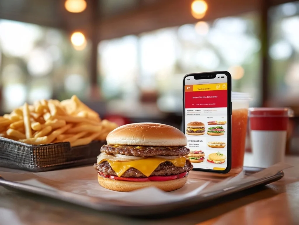 A view of the Burger King app showing breakfast options and customizations.